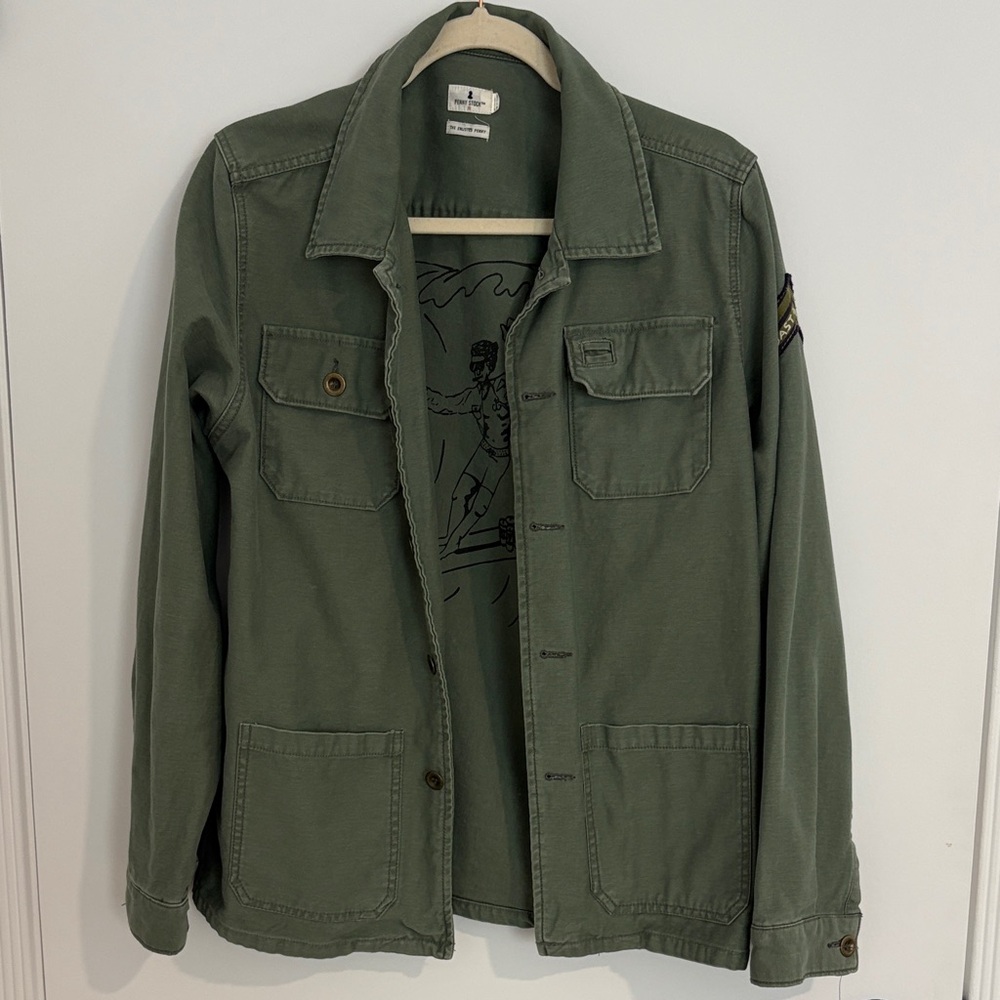 Men’s Military Jacket Green - Penny Stock Coast to Coast